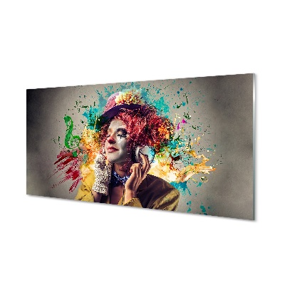 Glass print Clown painting notes