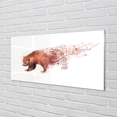 Glass print Bear