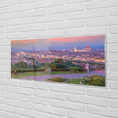 Glass print Italy river panorama
