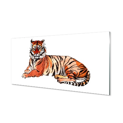 Glass print Painted tiger