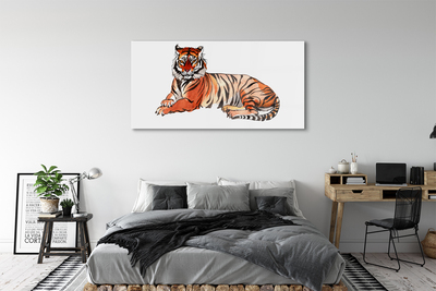 Glass print Painted tiger