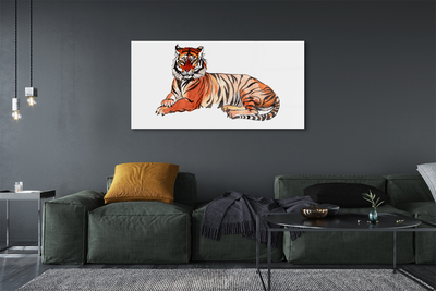 Glass print Painted tiger