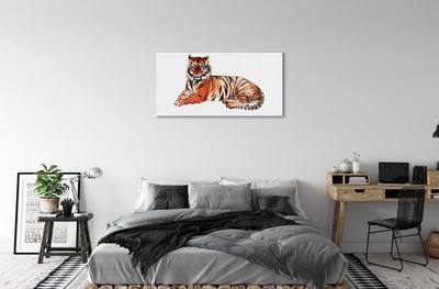 Glass print Painted tiger