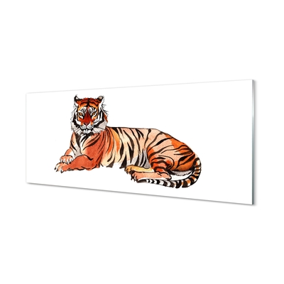 Glass print Painted tiger