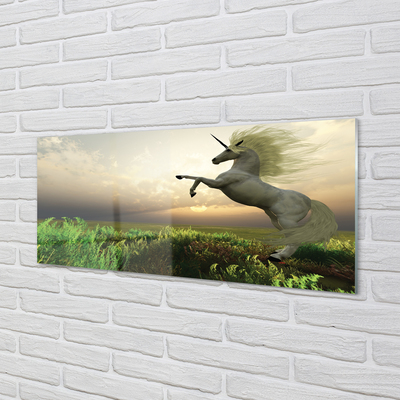 Glass print Unicorn golf