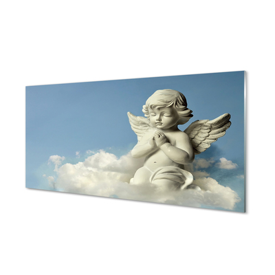 Glass print Angel, clouds, sky