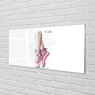 Glass print Pink ballet shoes
