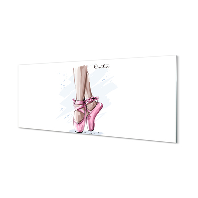 Glass print Pink ballet shoes