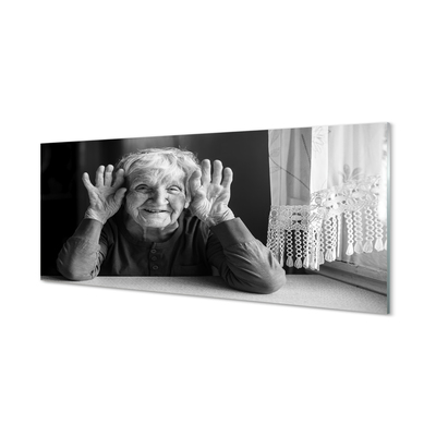 Glass print Older woman