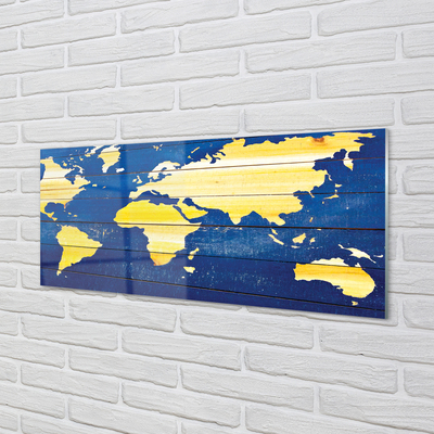 Glass print Map of blue signs