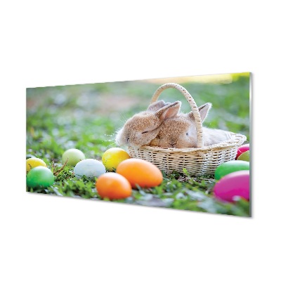 Glass print Eggs rabbit