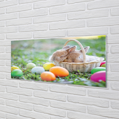 Glass print Eggs rabbit