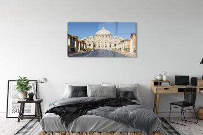 Glass print Rome streets building cathedral