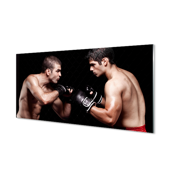 Glass print People fight gloves