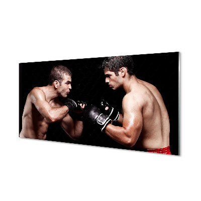 Glass print People fight gloves