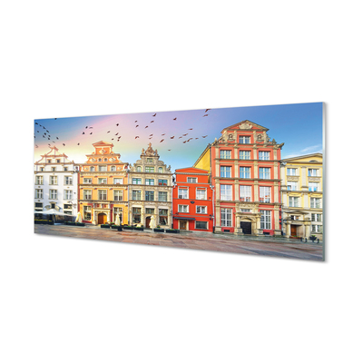Glass print Gdansk old town building
