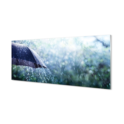 Glass print Umbrella raindrops