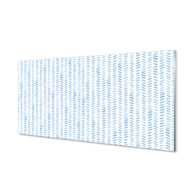 Glass print Blue striped herringbone