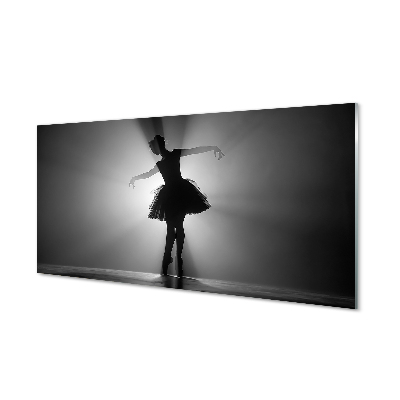 Glass print Gray background ballerina