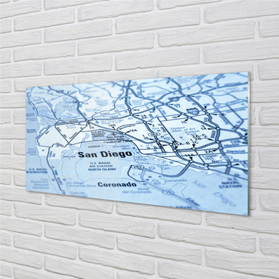 Glass print Map