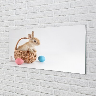 Glass print Eggs rabbit