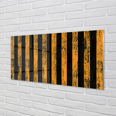 Glass print Irregular yellow stripes