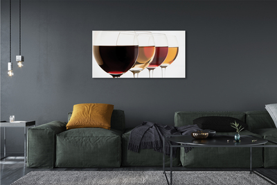 Glass print Glasses of wine