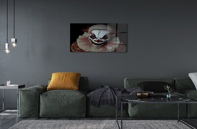 Glass print The scary clown