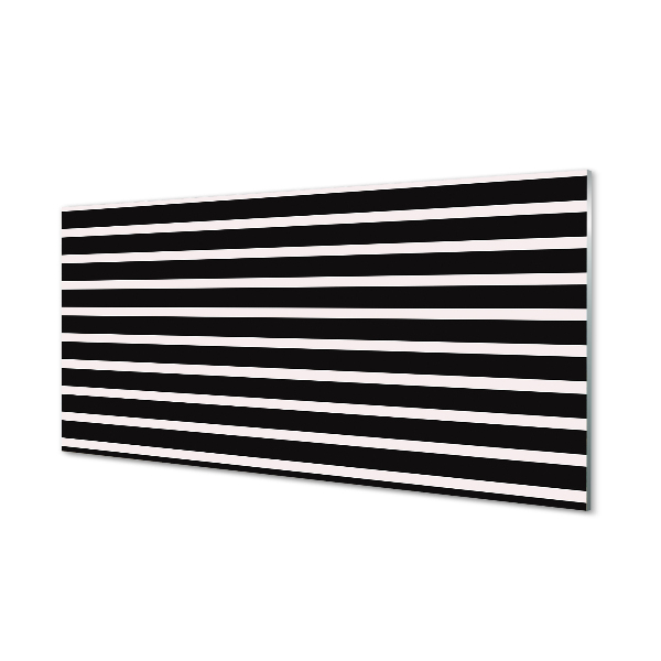 Glass print Regular black stripes