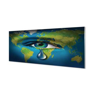 Glass print Map of tears from his eyes