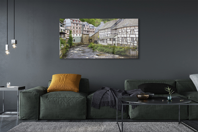 Glass print Germany old buildings river