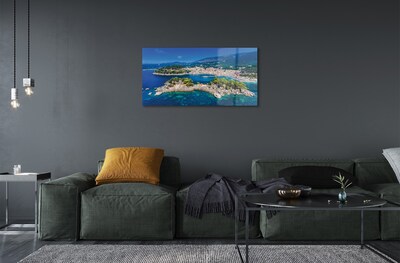 Glass print City of the sea panorama greece