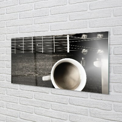 Glass print Coffee guitar
