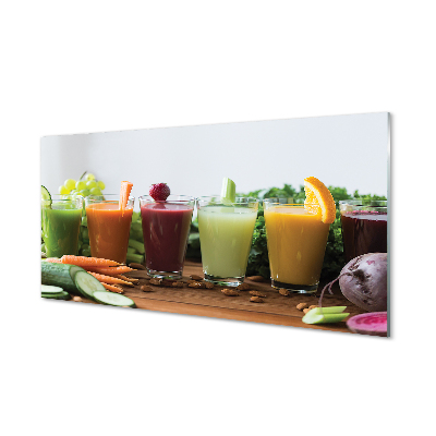 Glass print Vegetables fruit cocktails