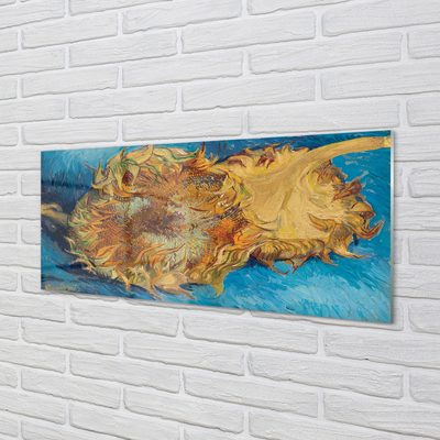 Glass print Art sunflowers