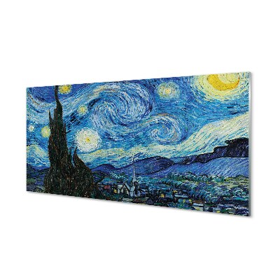 Glass print Art starry night