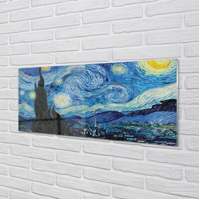 Glass print Art starry night