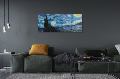 Glass print Art starry night