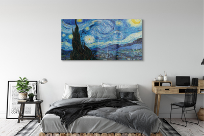 Glass print Art starry night