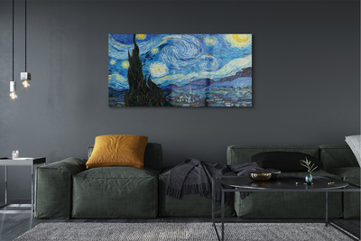 Glass print Art starry night