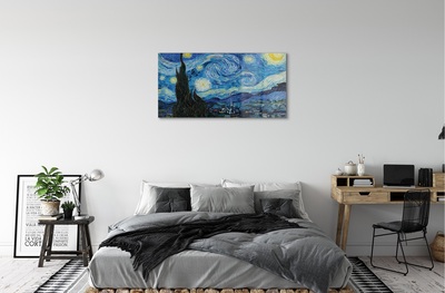 Glass print Art starry night