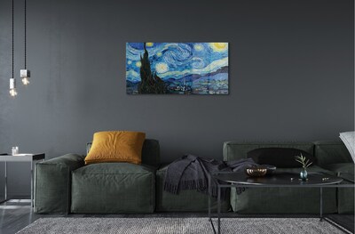 Glass print Art starry night