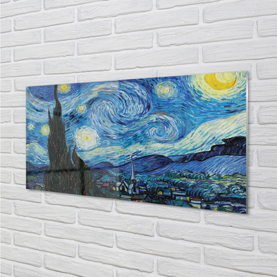 Glass print Art starry night