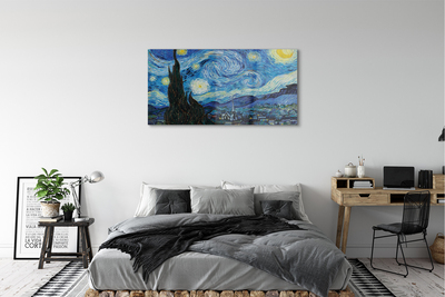 Glass print Art starry night