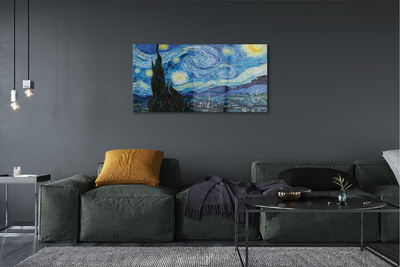 Glass print Art starry night