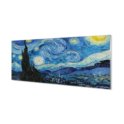 Glass print Art starry night