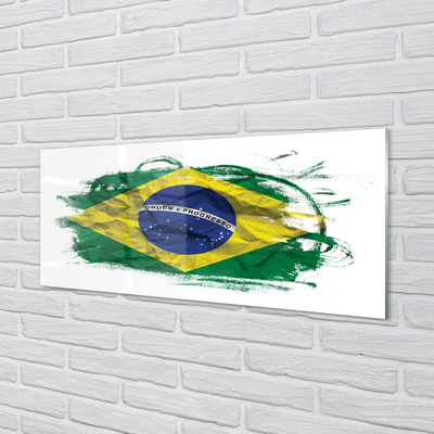 Glass print Brazil flag