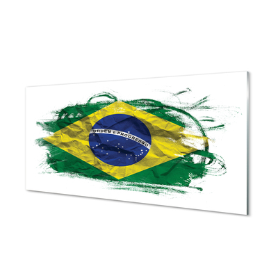 Glass print Brazil flag