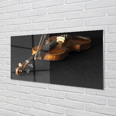 Glass print Violin