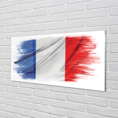 Glass print The flag of france